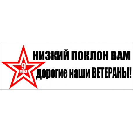 Низкий поклон Вам дорогие наши Ветераны!