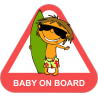 Baby on board - ребенок на серфе