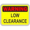 WARNING. Low clearance - ПРЕДУПРЕЖДЕНИЕ. Низкий автомобиль