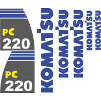 Комплект наклеек на Коматсу 220 - Komatsu 220