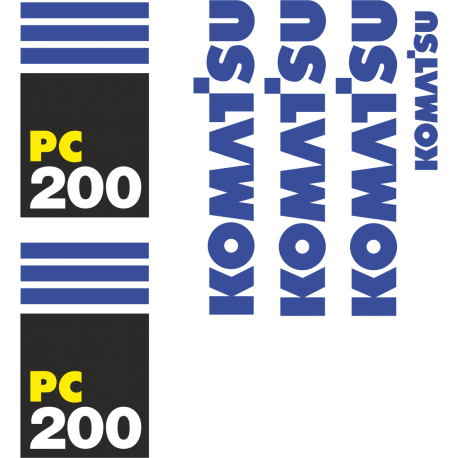 Комплект наклеек на Коматсу ПС 200 - Komatsu PC 200